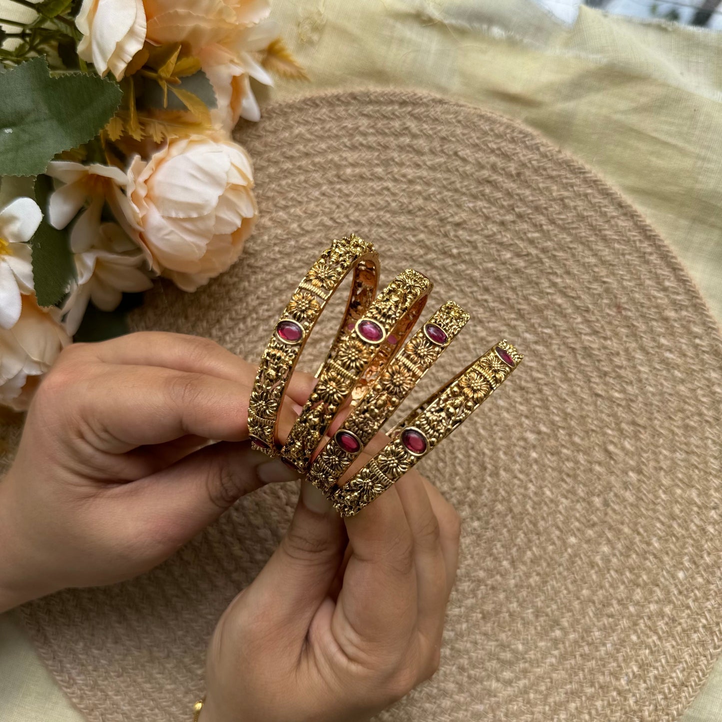 Ruby Lakshmi bangles