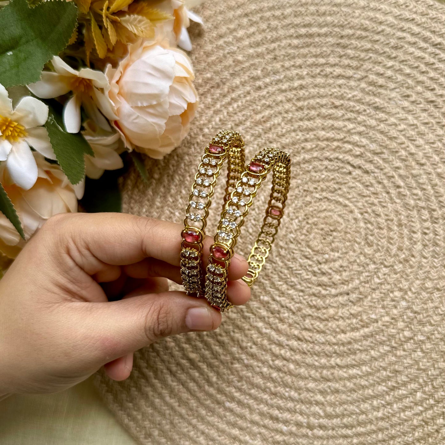 AD Stone bangles 2.6 size