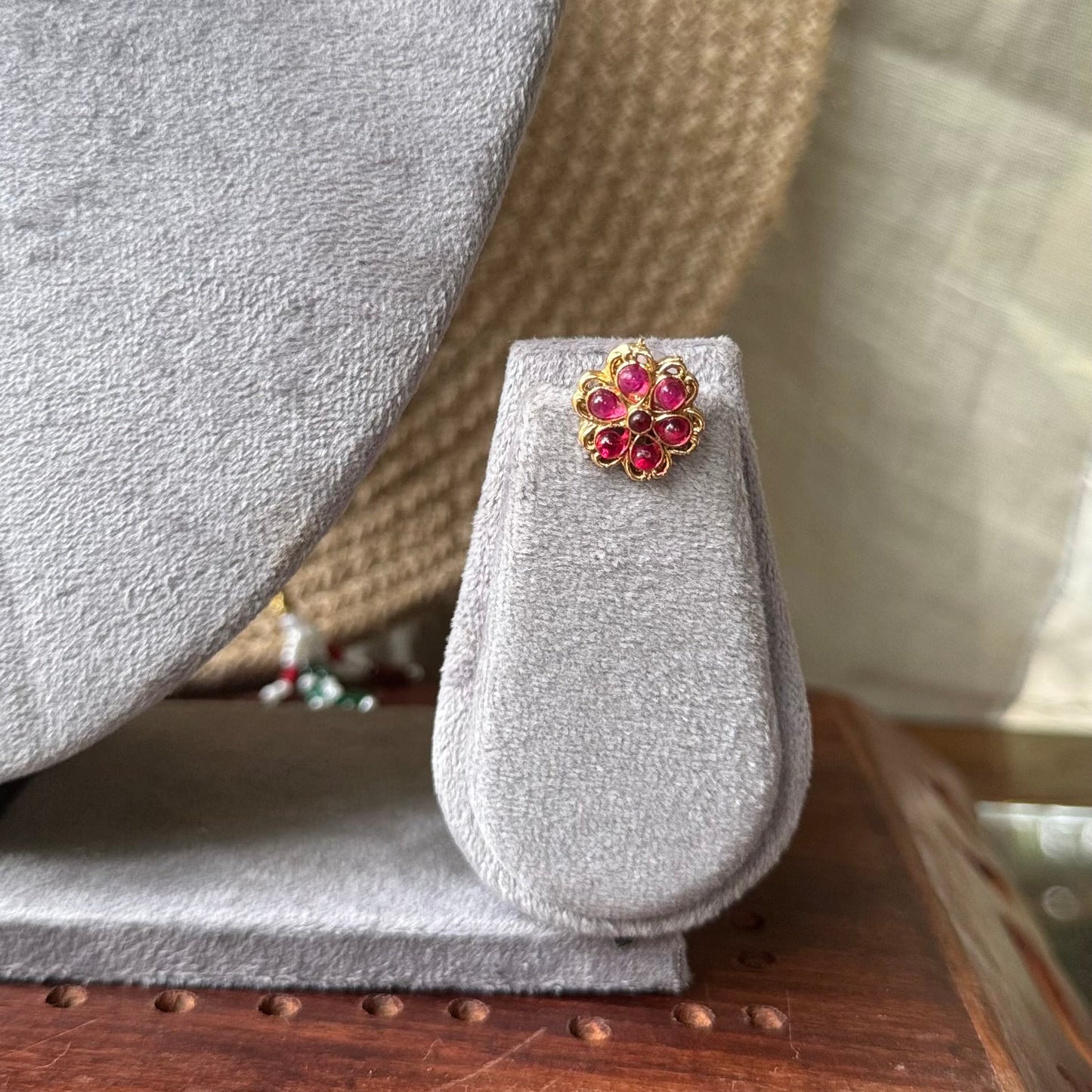 Floral Necklace -RED