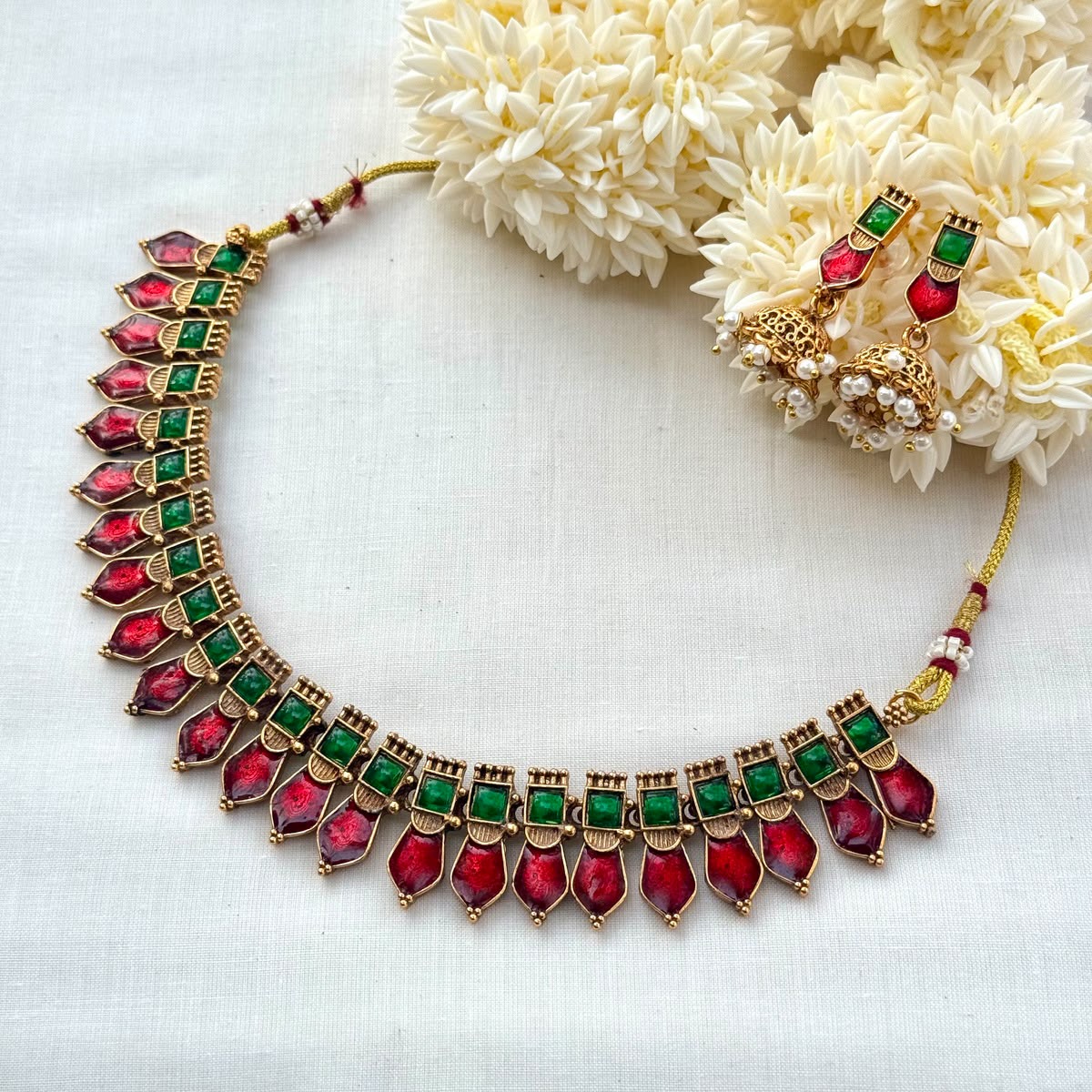 KOVAI PALAKKA NECKSET-RED