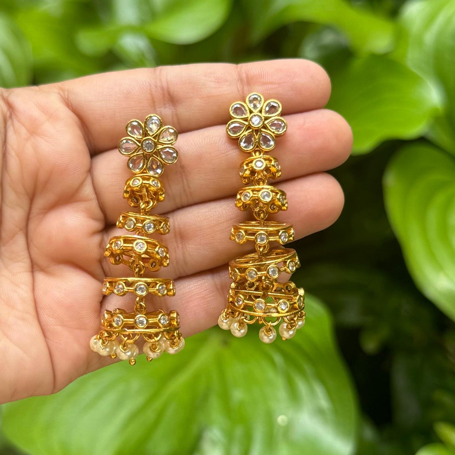 Layered jhumka