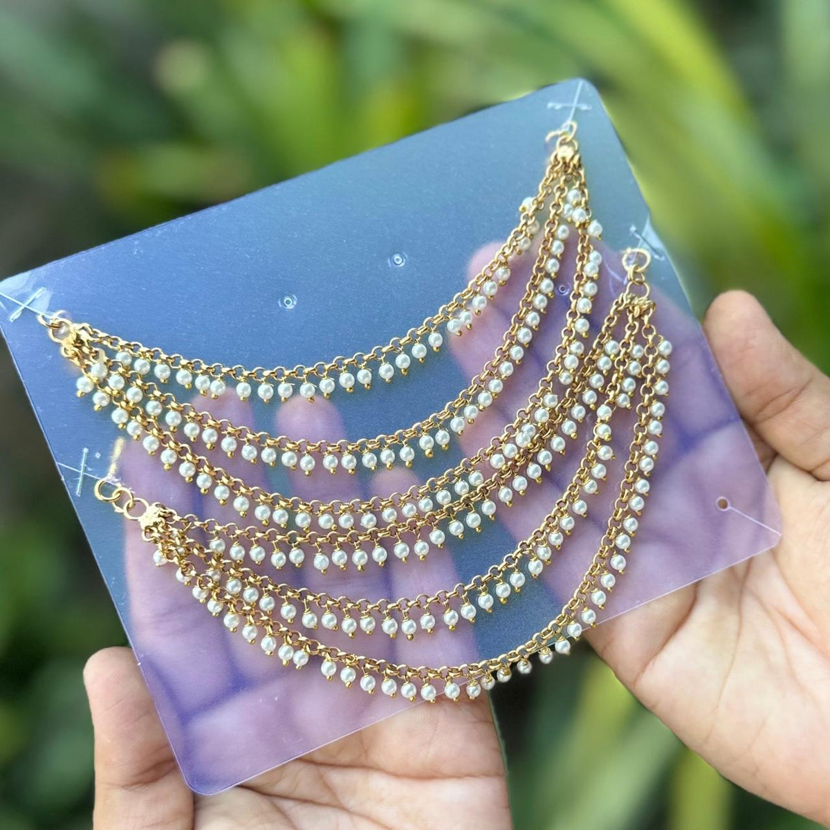 Earchain Pearl Beaded -3 layered-EC3