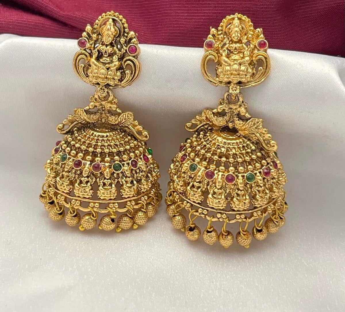 Lakshmi golden jhumka
