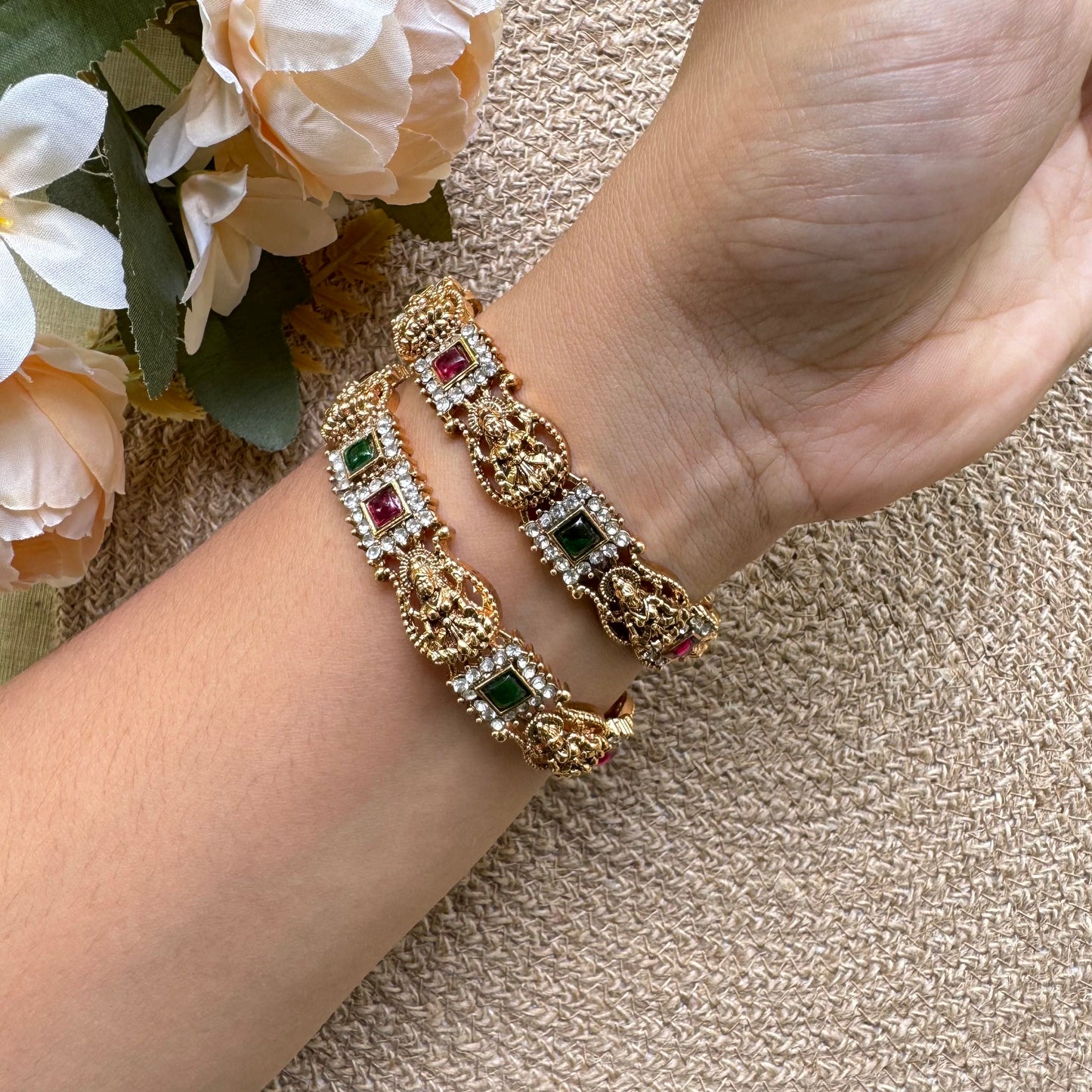 Multi Lakshmi Stone bangles