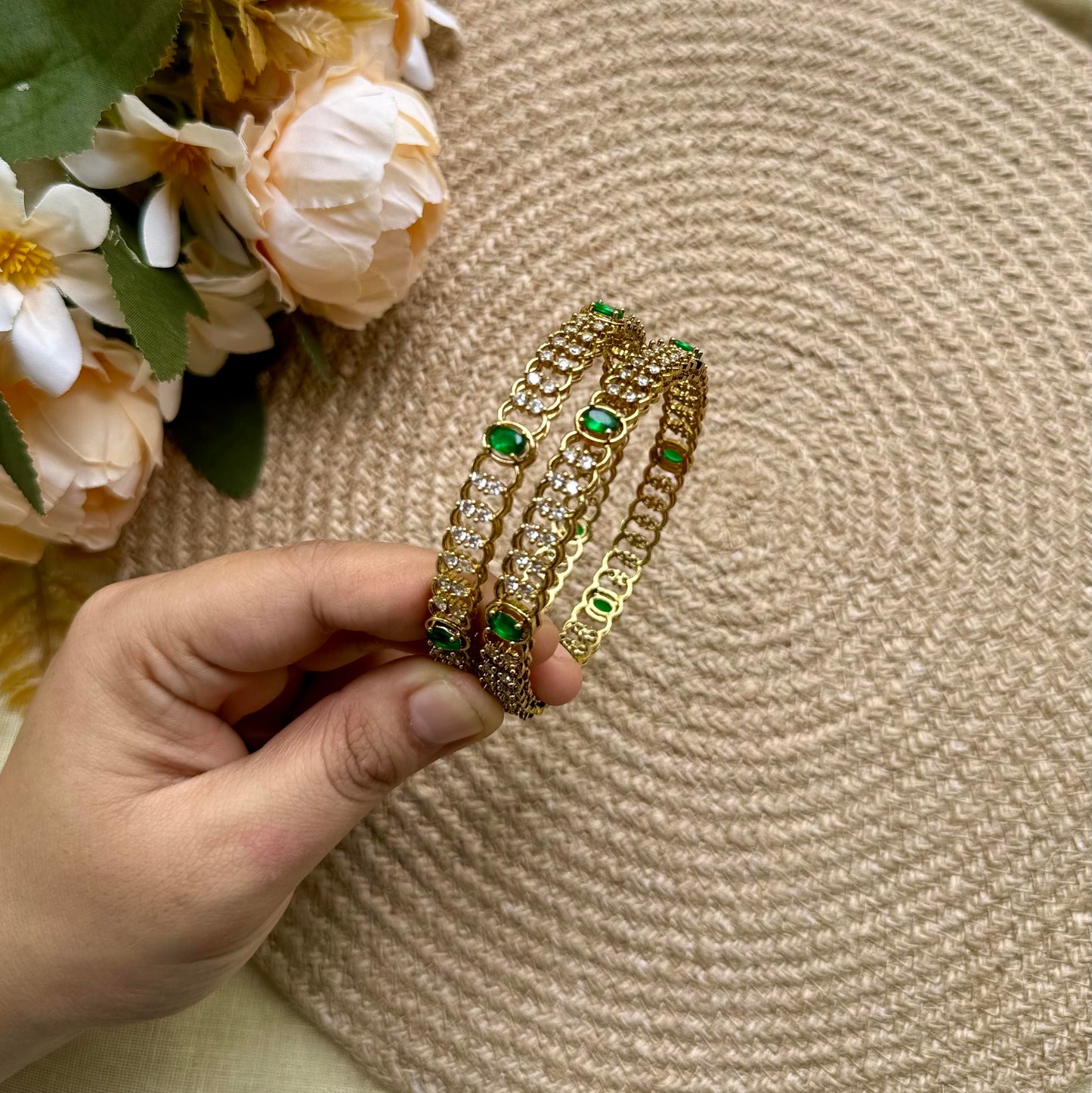 AD Stone bangles 2.6 size