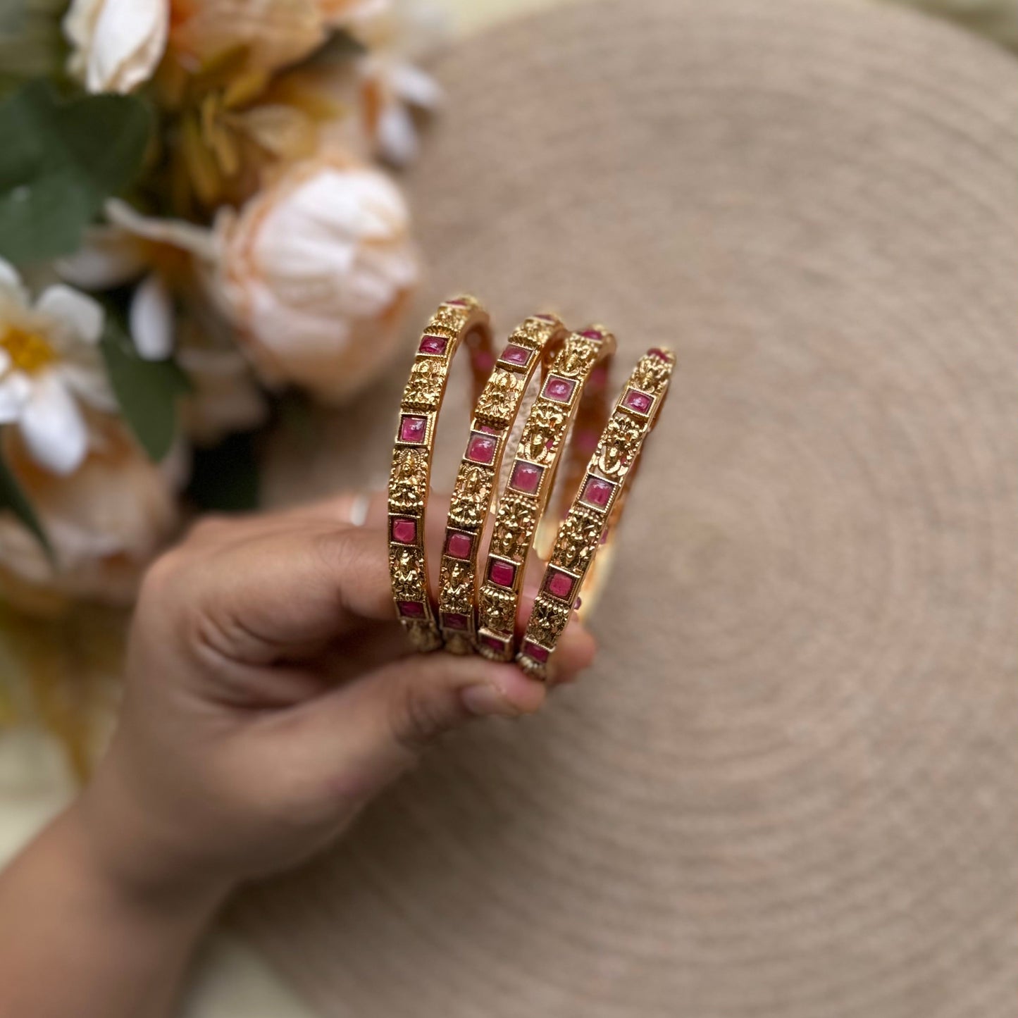 Lakshmi ruby bangles- 2 bangles