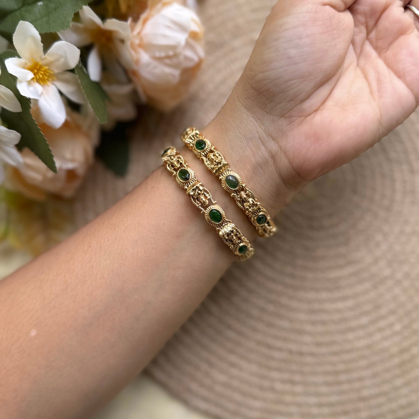Emerald bangles