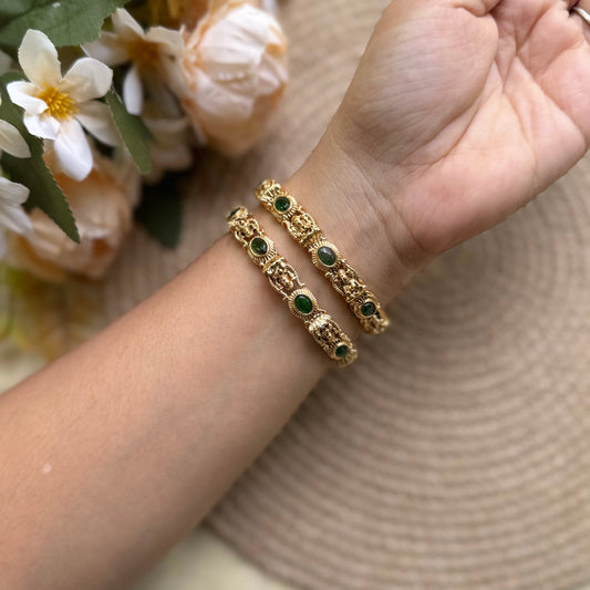 Emerald bangles