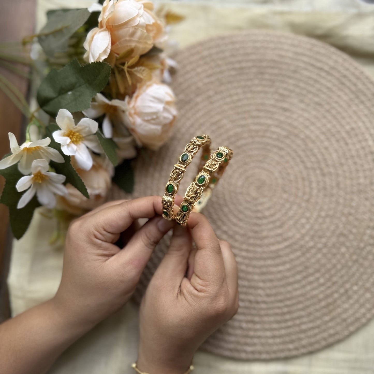 Emerald bangles