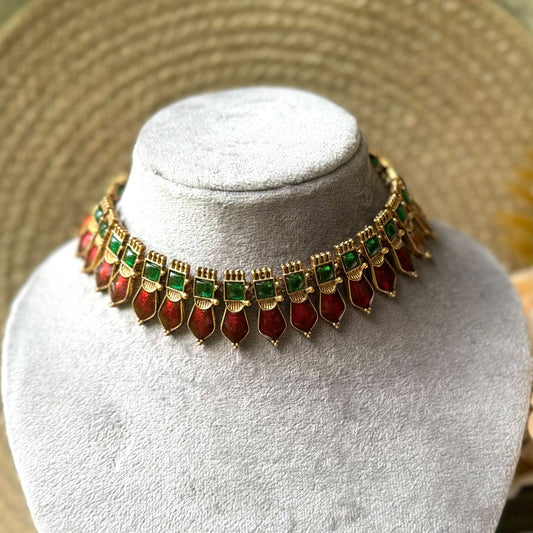 Kovai Palakka neckset-RED