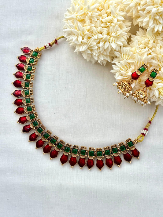 KOVAI PALAKKA NECKSET-RED