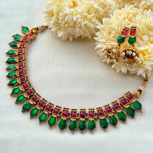 KOVAI PALAKKA NECKLACE -GREEN