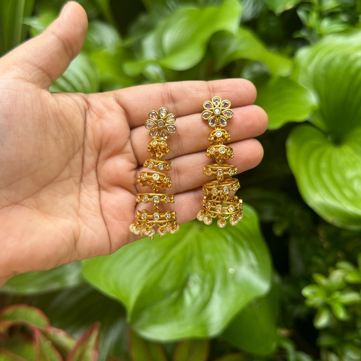 Layered jhumka