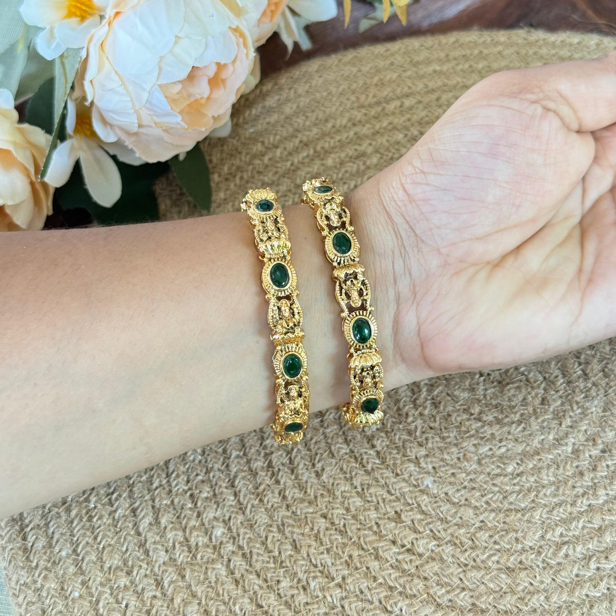 Lakshmi Green Bangle