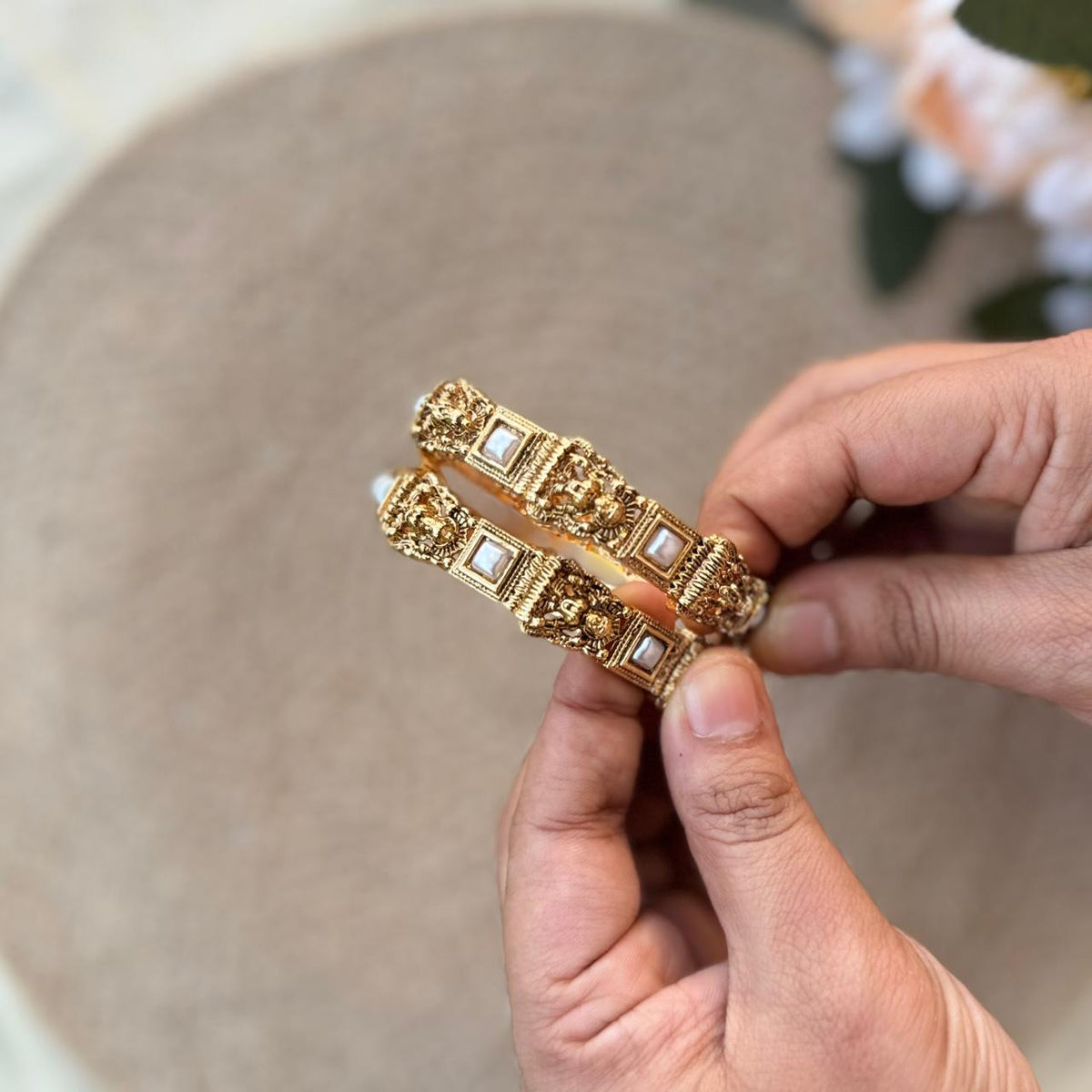 Pearl Lakshmi Bangle -B2