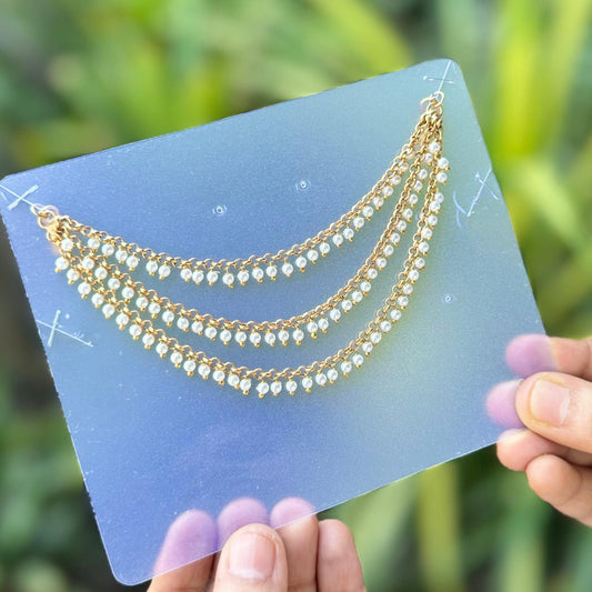 Earchain Pearl Beaded -3 layered-EC3
